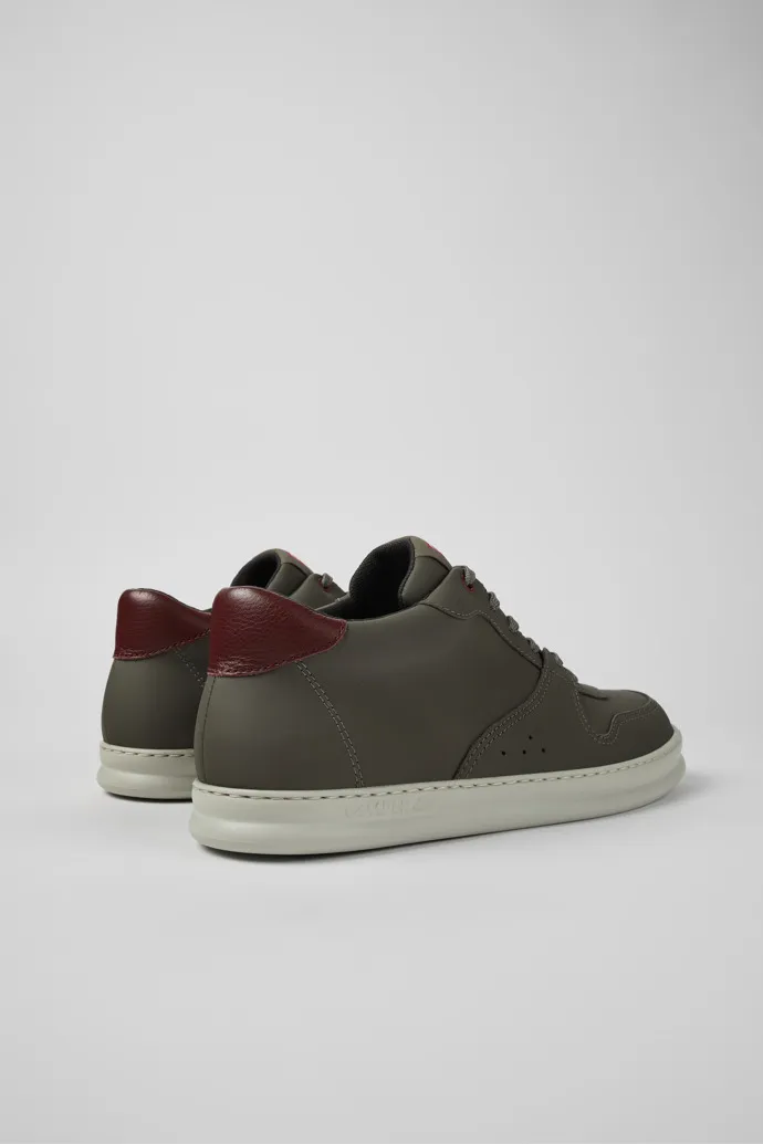 Runner Brownish gray leather sneakers for men