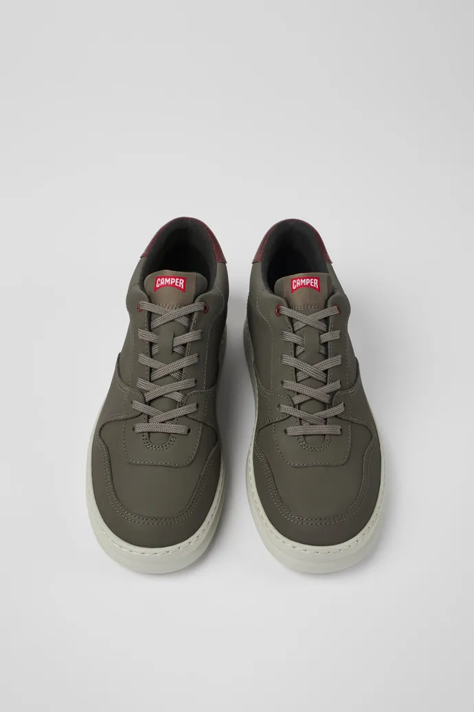 Runner Brownish gray leather sneakers for men