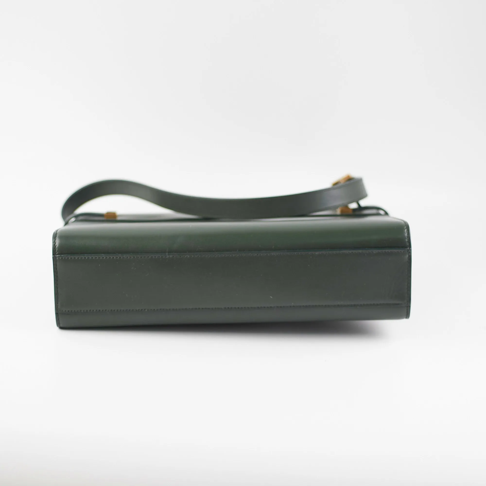 Saint Laurent YSL Manhattan Shoulder Bag Dark Green