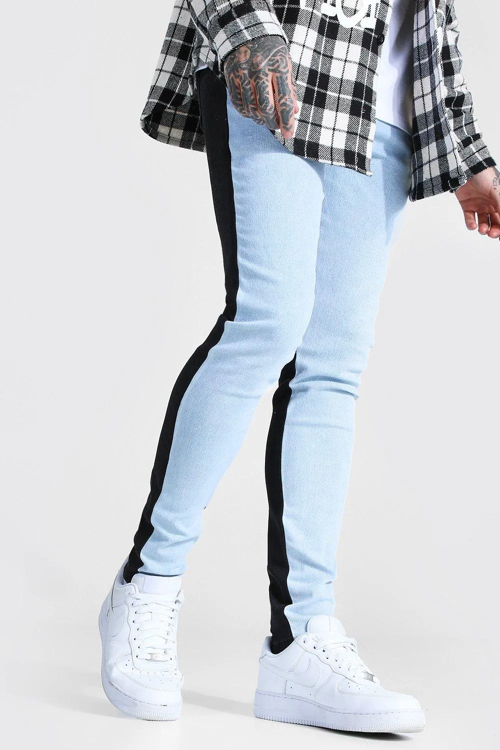 Skinny Stretch Contrast Jeans