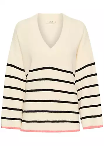 SLMusling V-Neck Loose Fit Pullover by Soaked in Luxury | Look Again