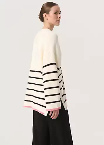 SLMusling V-Neck Loose Fit Pullover by Soaked in Luxury | Look Again