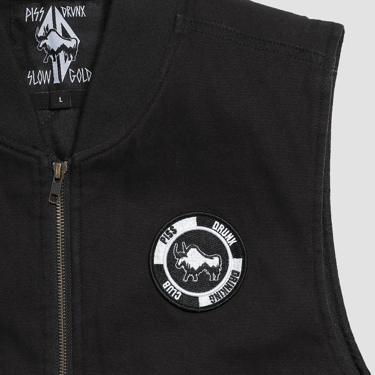 Slowgold X PISS DRUNX BYO Vest Black