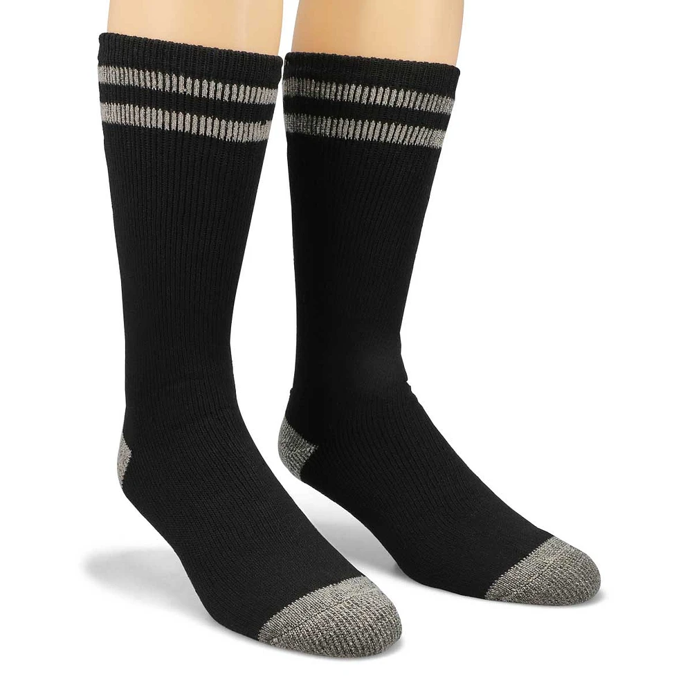 Soft Moc Mens Moisture Control Boot Sock - 2pack/Black