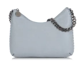 Stella McCartney Mini Light Blue Falabella Zip Shoulder Bag