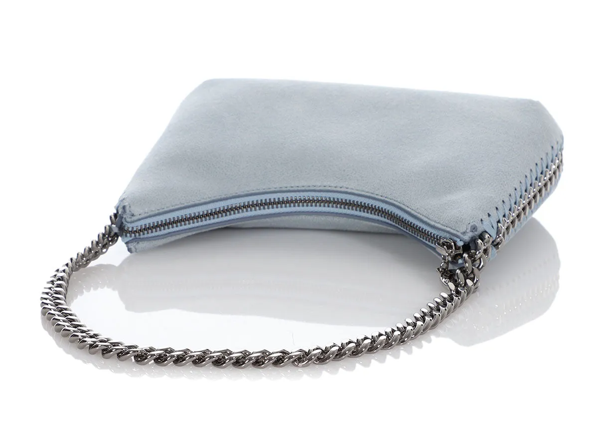 Stella McCartney Mini Light Blue Falabella Zip Shoulder Bag