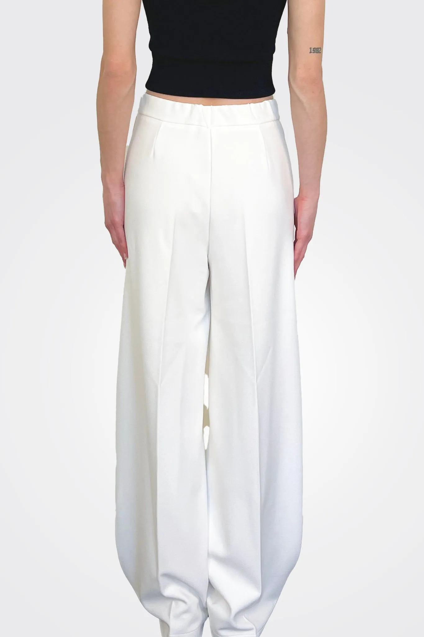 Straight Leg Trousers - White