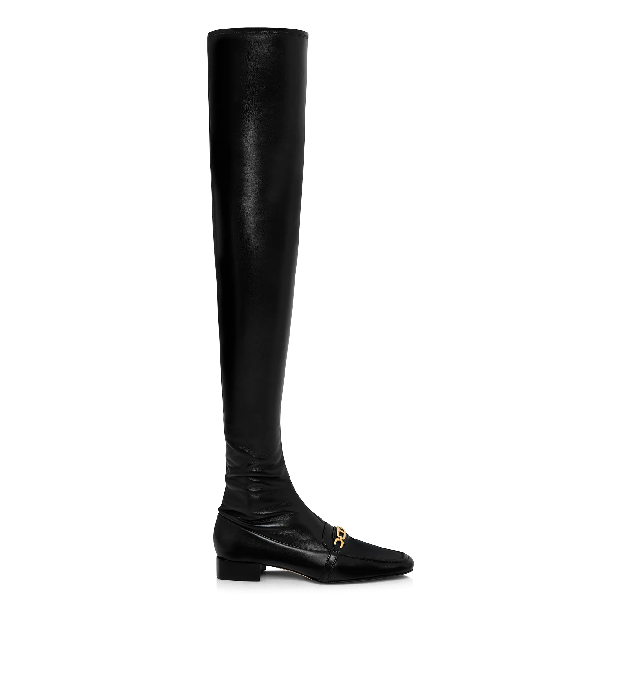 STRETCH NAPPA AND CALF LEATHER WHITNEY OVER THE KNEE BOOT