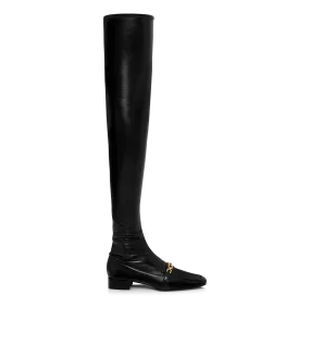 STRETCH NAPPA AND CALF LEATHER WHITNEY OVER THE KNEE BOOT