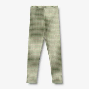 Striped Leggings Jules - elm green stripe