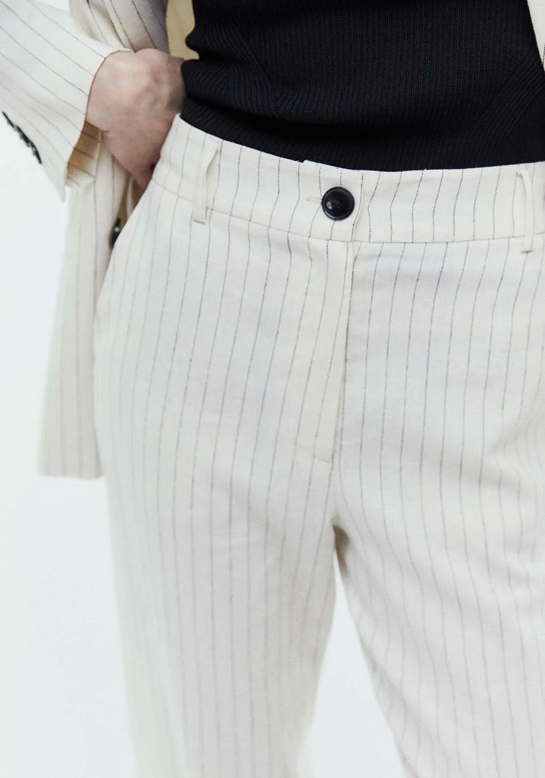 Stripes linen trousers