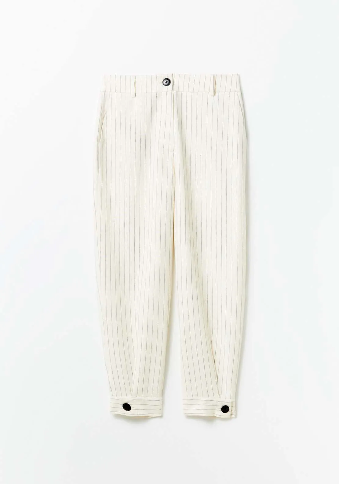 Stripes linen trousers