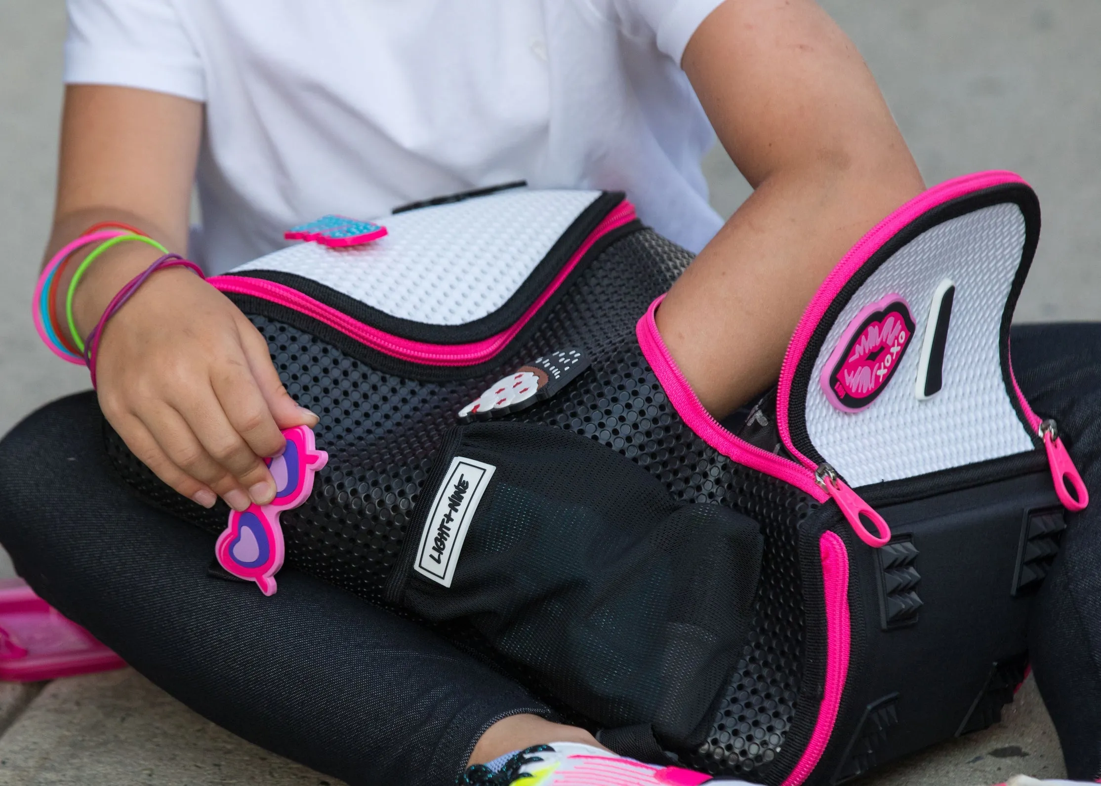 Student Backpack Neon Pink with Nimix Glam Set