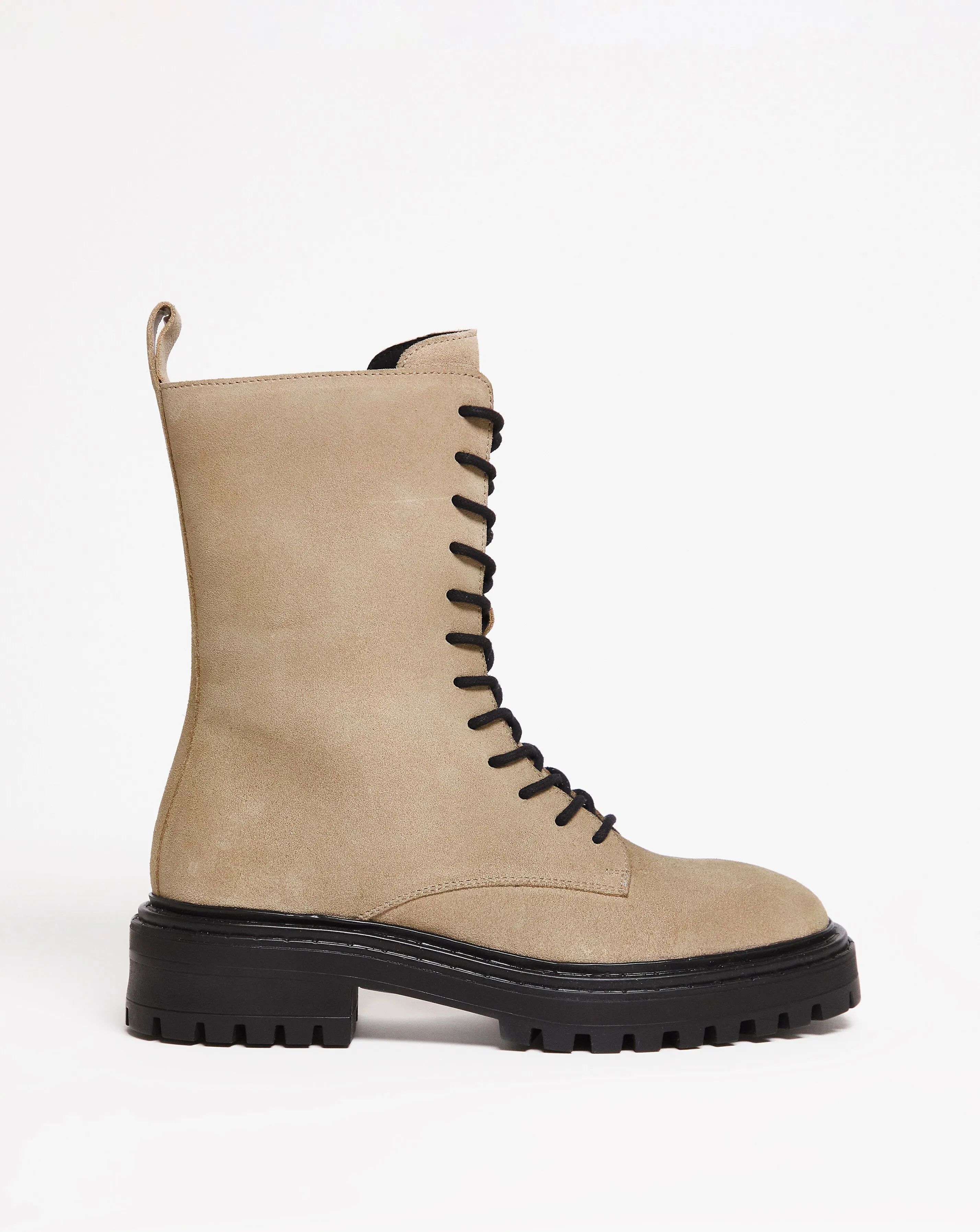 Suede Lace Up Boot EEE Fit | Simply Be