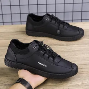 Summer Outdoor Non-slip Beach Handmade Leather Casual Hollow Fashion Men's Sneakers.