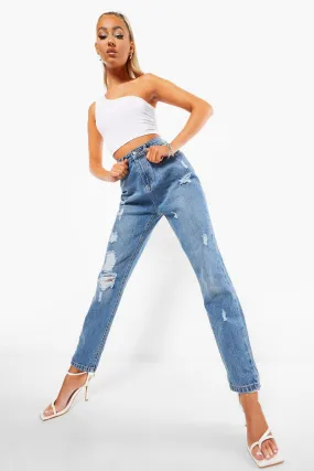 Tall Distressed Mom Jeans