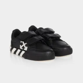 Teen Boys Black Vulcanised Velcro Trainers