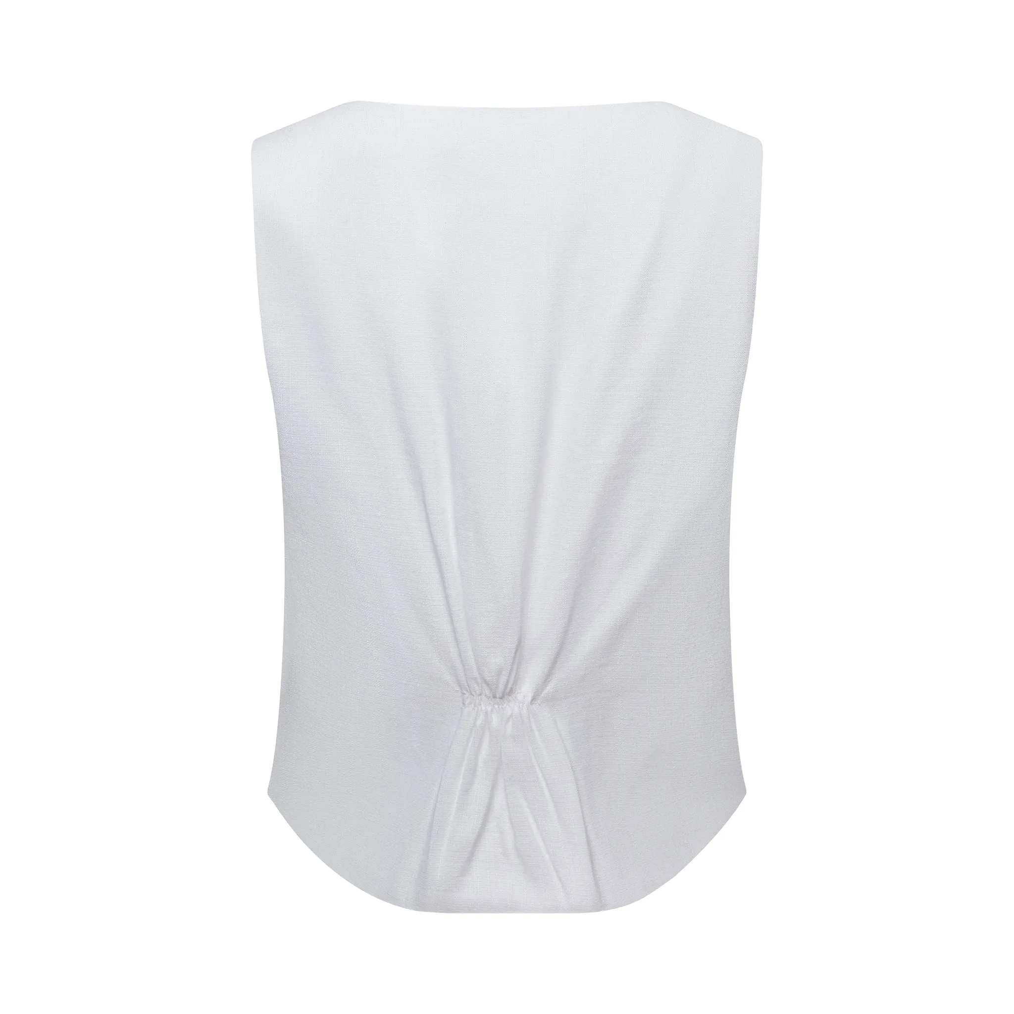 The Macfarland Vest in White on White