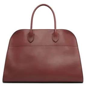 The Row Soft Margaux 15 brown leather bag