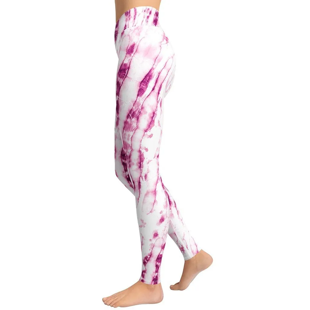 Tie Dye Pinkish Yoga Leggings