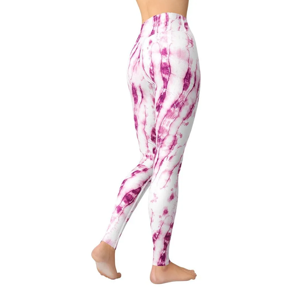 Tie Dye Pinkish Yoga Leggings