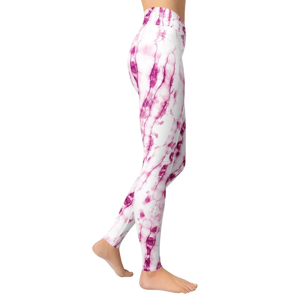 Tie Dye Pinkish Yoga Leggings