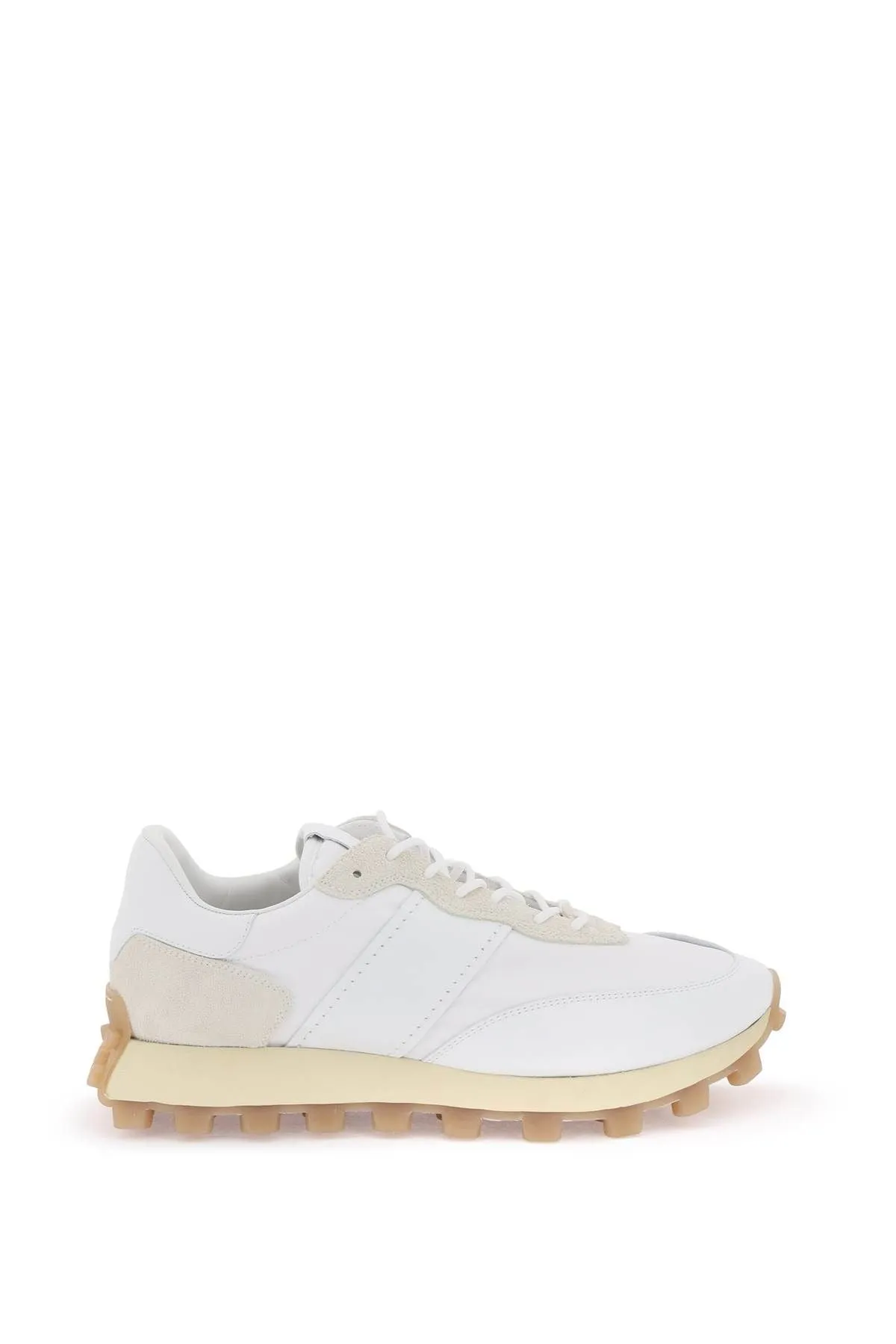 Tod's    Tod's Leather And Fabric 1t Sneakers