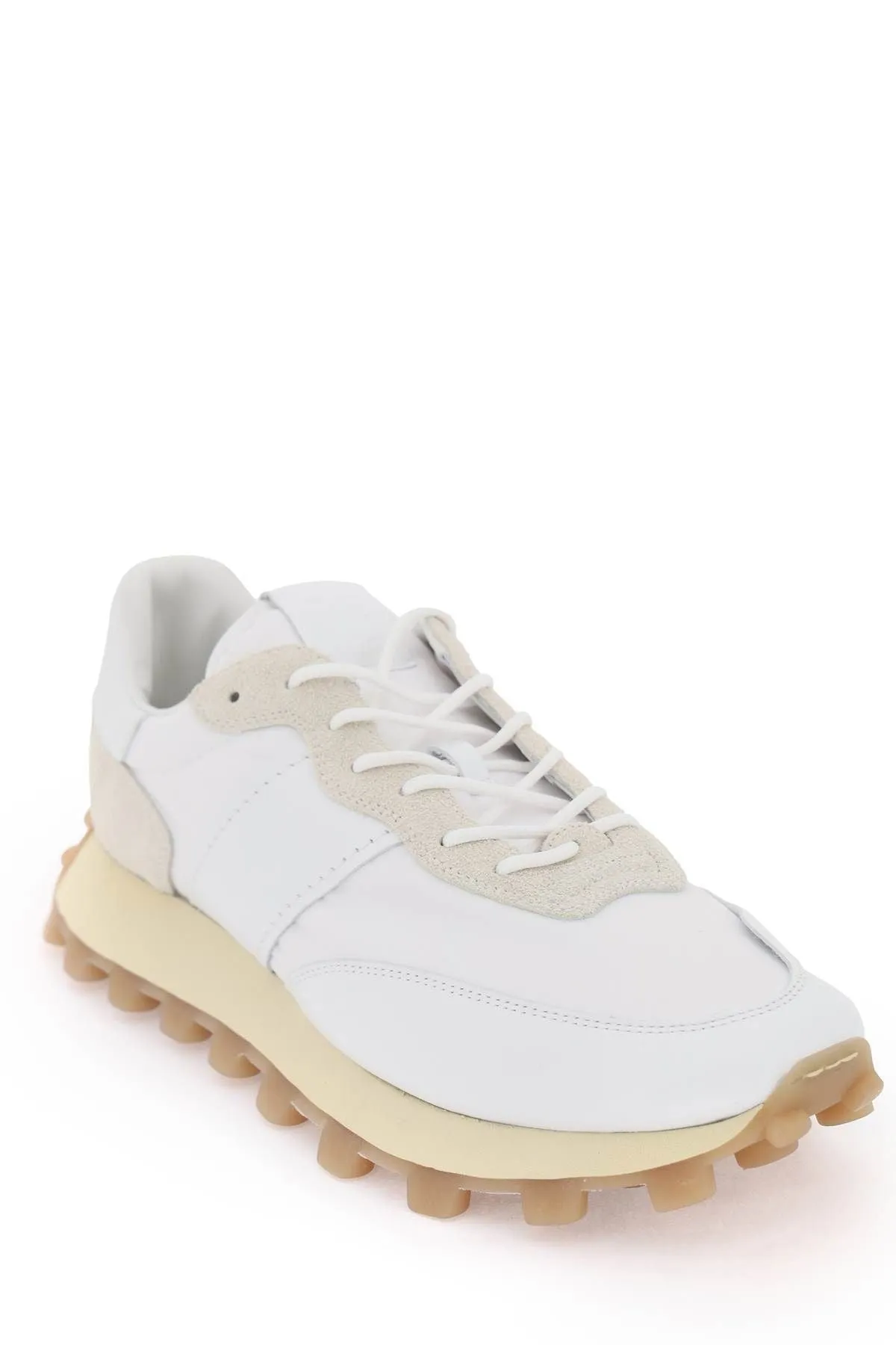 Tod's    Tod's Leather And Fabric 1t Sneakers