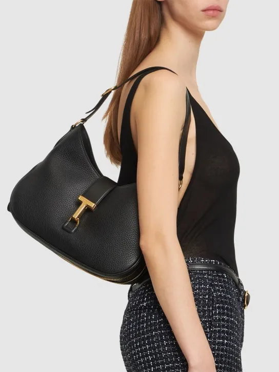 Tom Ford   Medium Tara Crazy grain leather bag 