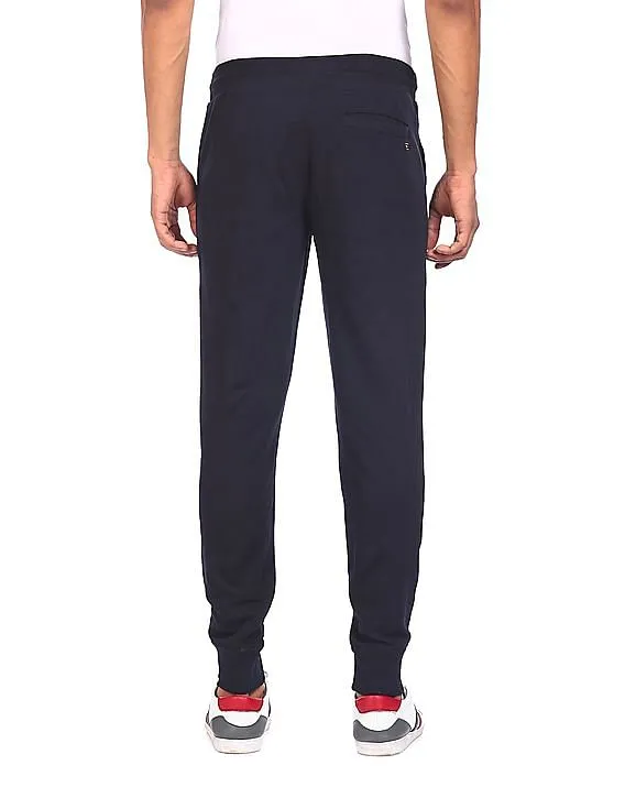 Tommy Hilfiger Men Navy Mid Rise Drawstring Waist Joggers