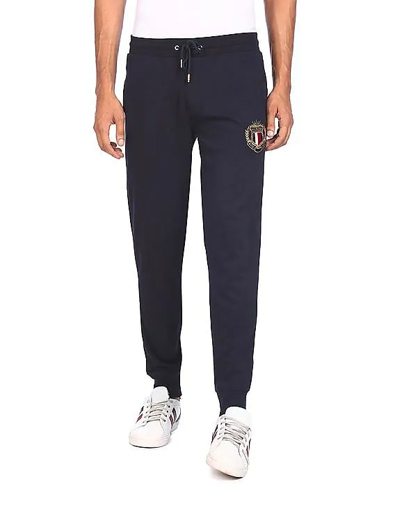 Tommy Hilfiger Men Navy Mid Rise Drawstring Waist Joggers