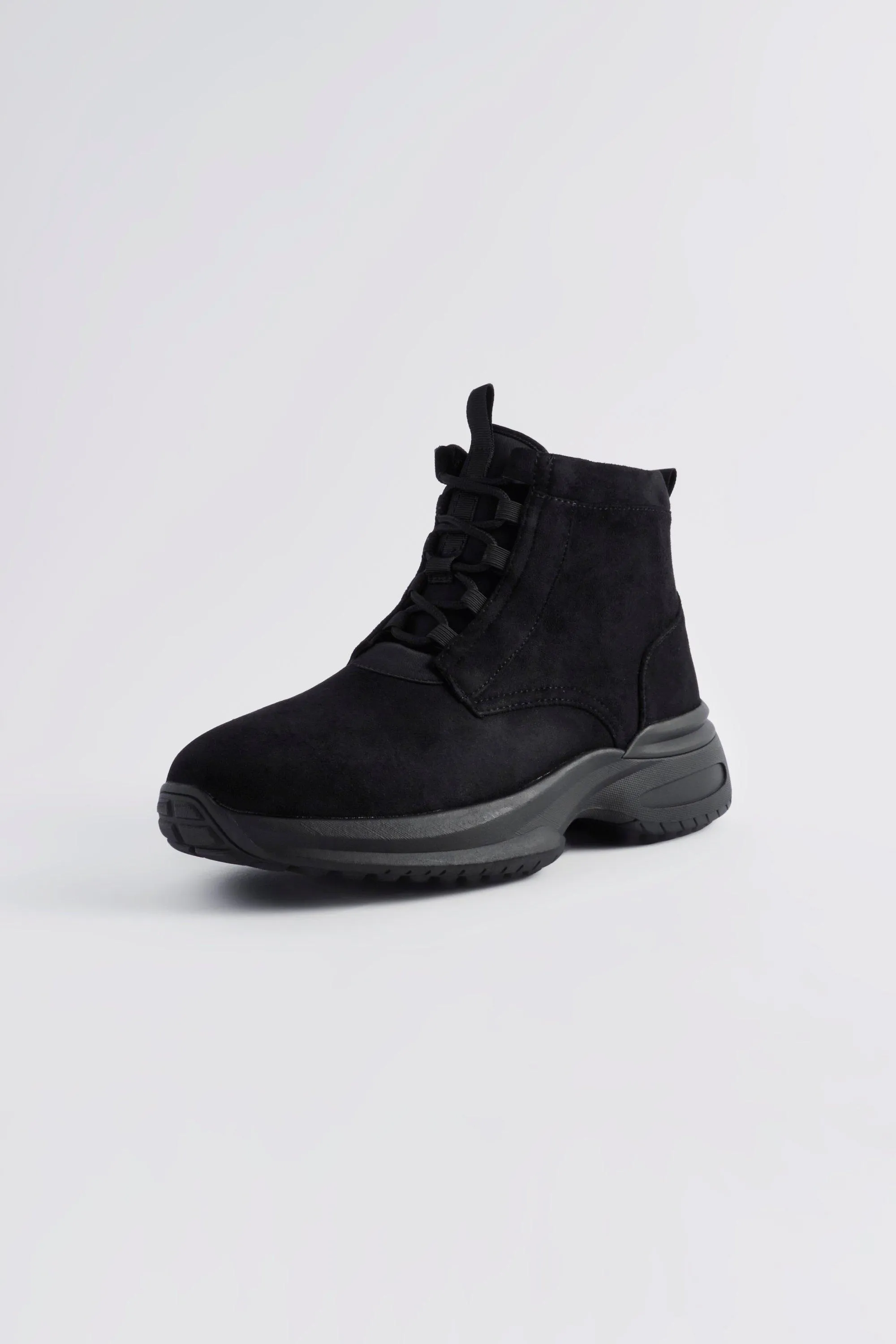 Track Sole Faux Suede Lace Up Boot | boohooMAN UK