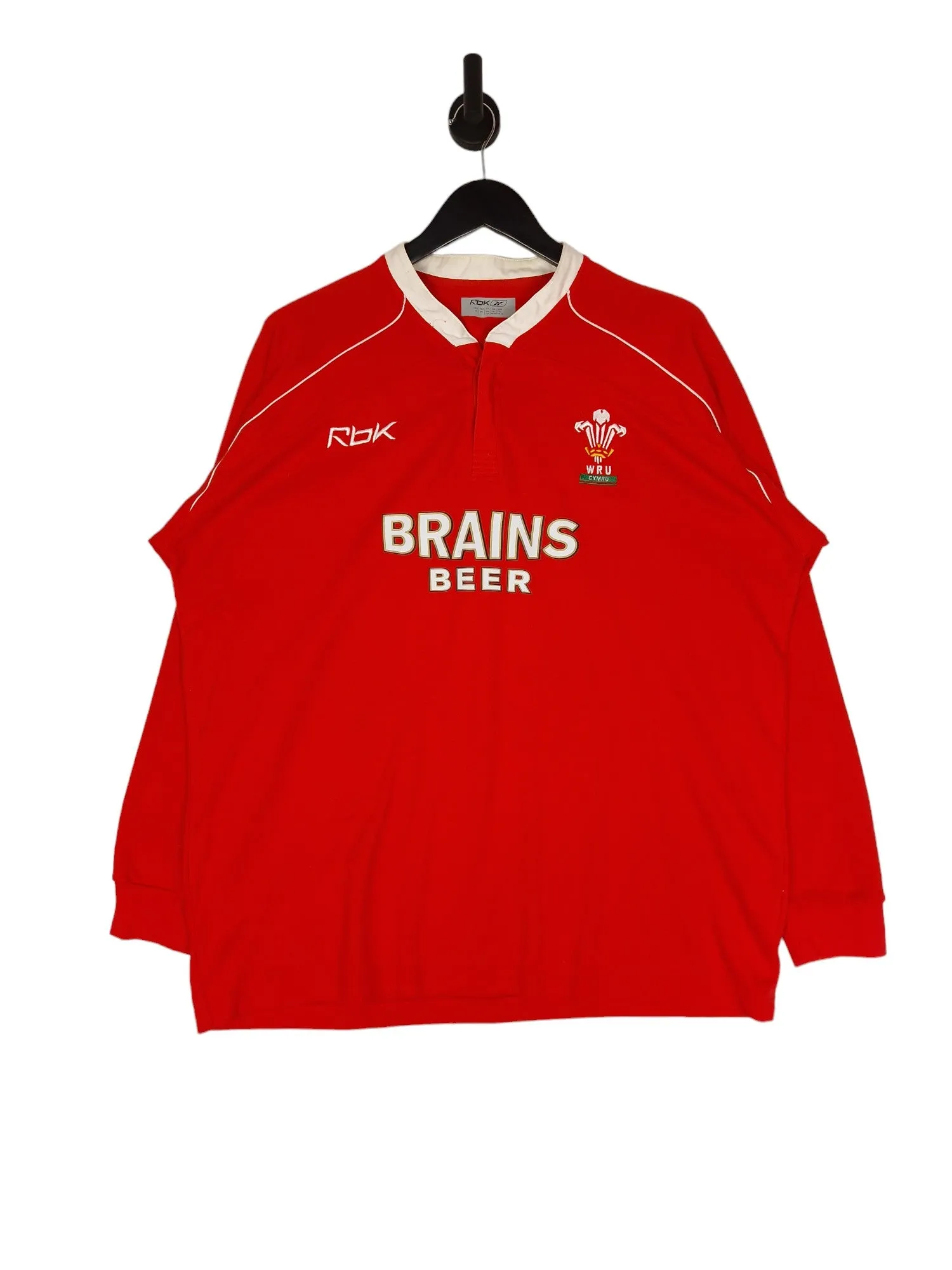 U07/08 Reebok WALES Brains SA Rugby Union Shirt Long Sleeve - Size XXL