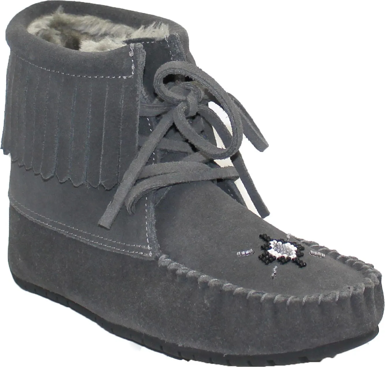 Urban Trail Short Lace up Charcoal Suede Boot