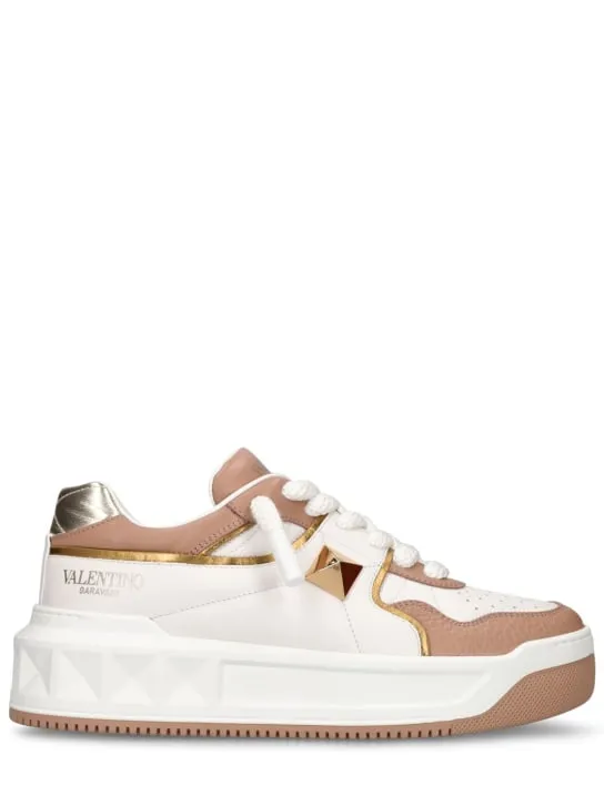 Valentino Garavani   50mm One Stud leather sneakers 