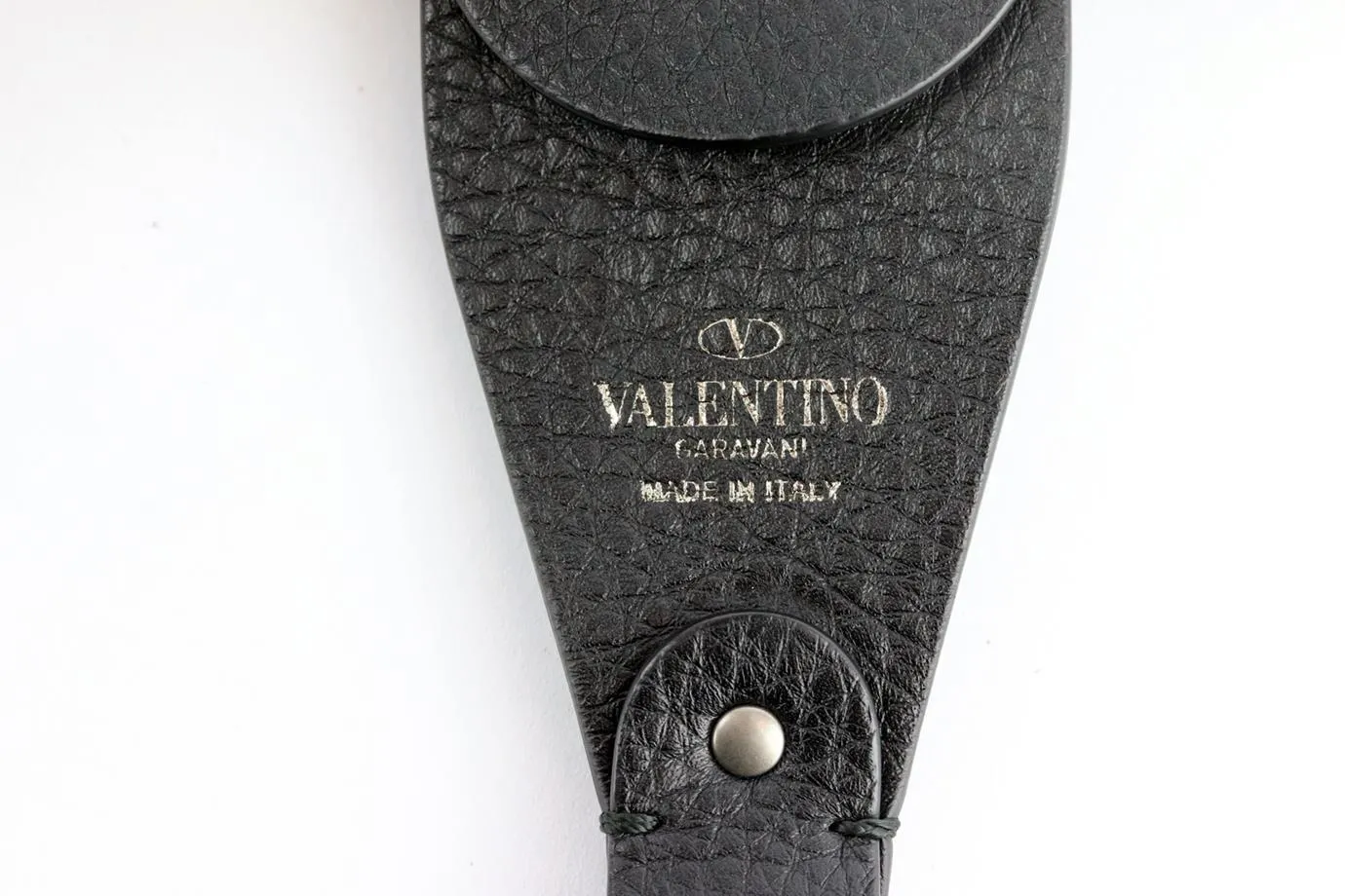 VALENTINO GARAVANI EMBROIDERED CANVAS AND LEATHER BAG STRAP