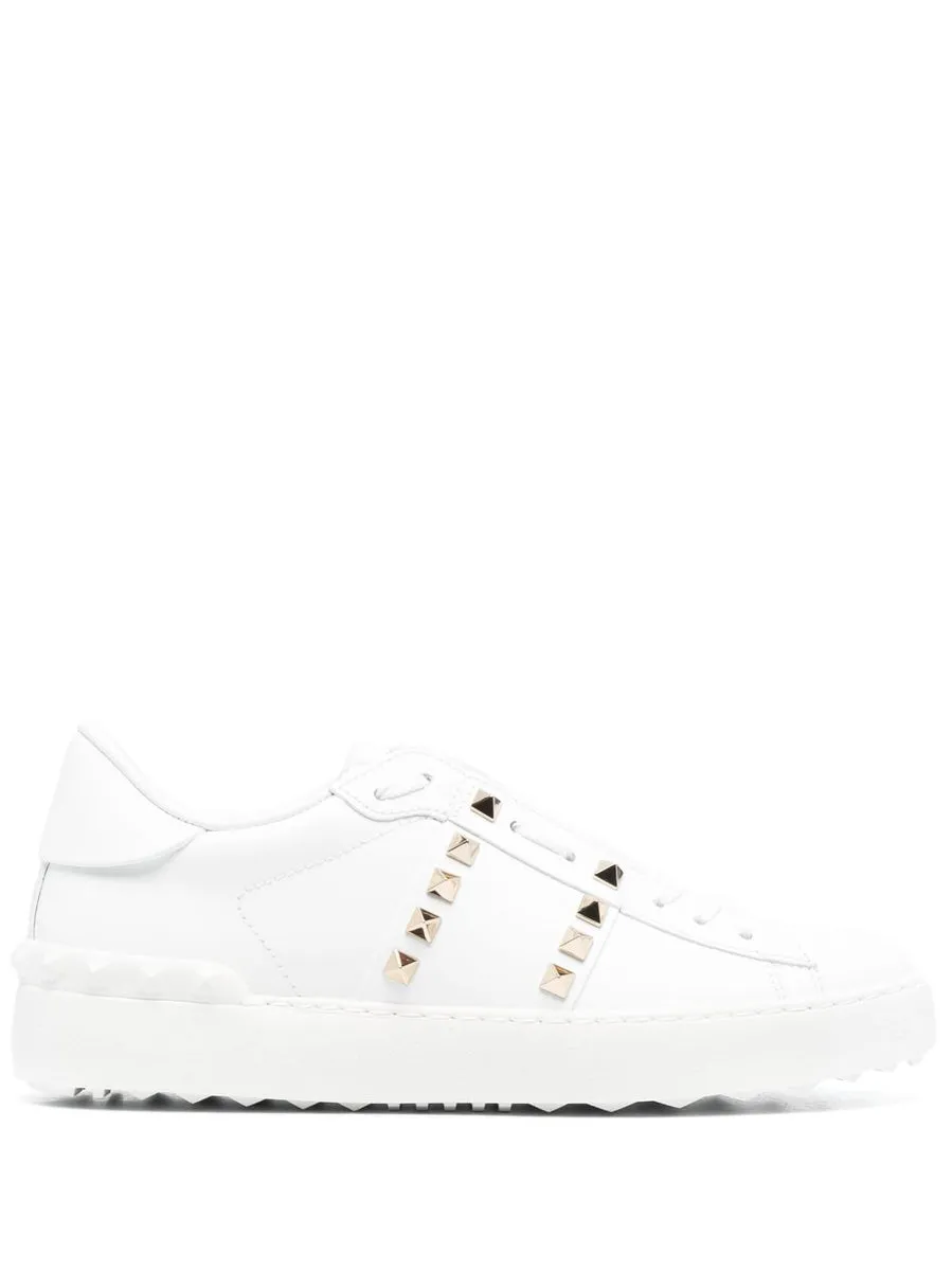 Valentino Garavani    Valentino Garavani Rockstud Untitled Leather Sneakers