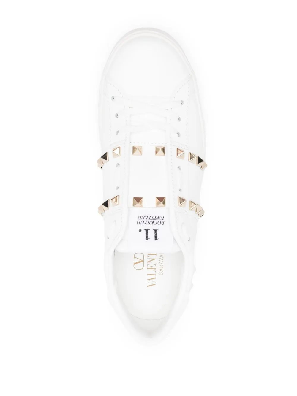 Valentino Garavani    Valentino Garavani Rockstud Untitled Leather Sneakers