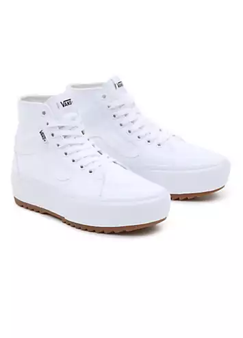 Vans Ladies Filmore White Canvas Hi Tapered Platform Trainers | Grattan