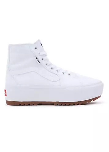 Vans Ladies Filmore White Canvas Hi Tapered Platform Trainers | Grattan