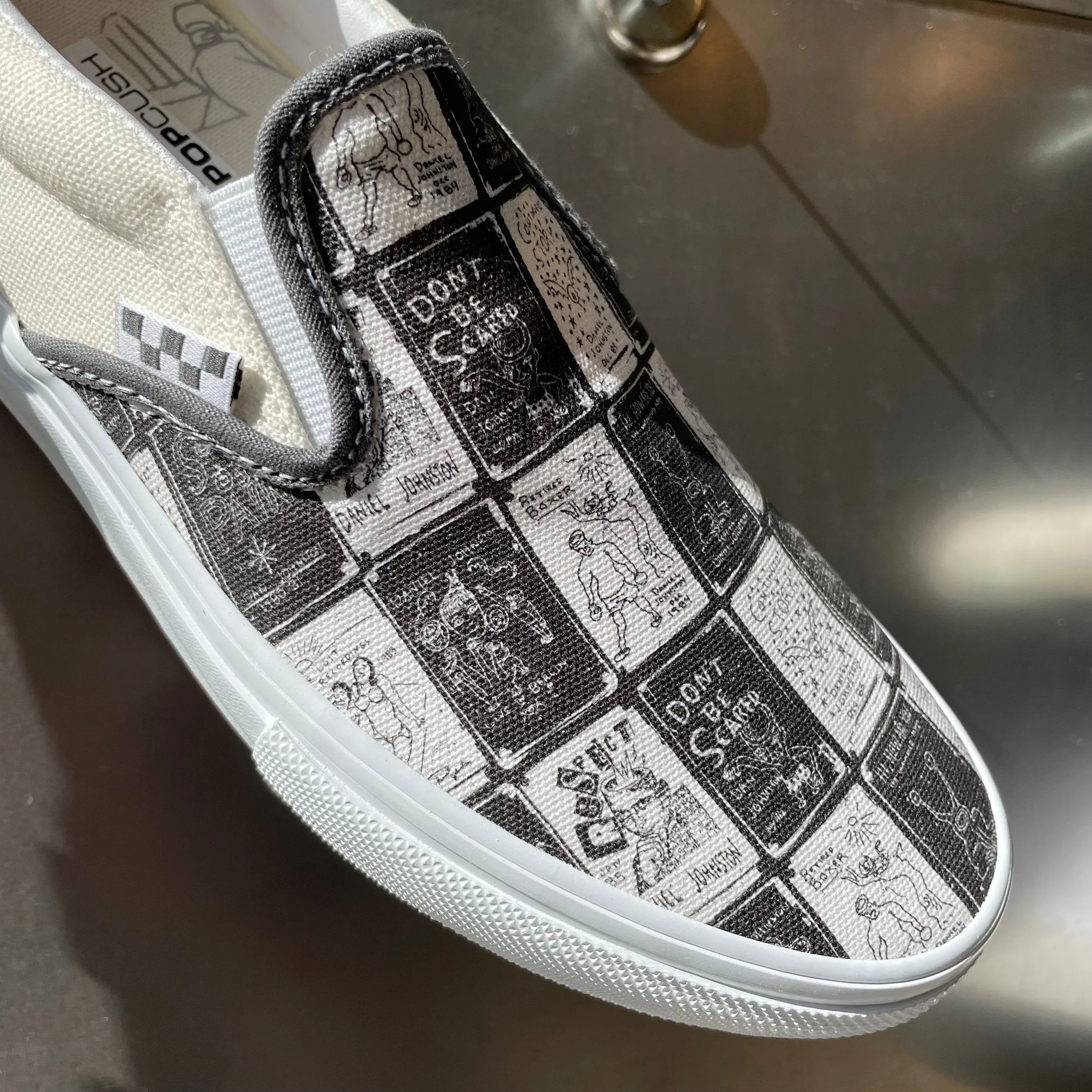 VANS X DANIEL JOHNSTON NO COMPLY SKATESHOP SLIP ON