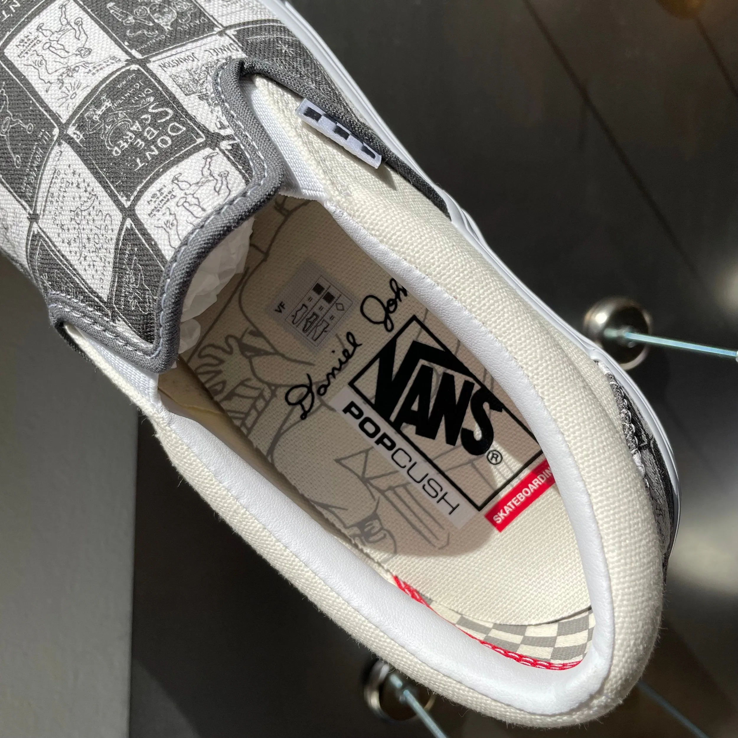 VANS X DANIEL JOHNSTON NO COMPLY SKATESHOP SLIP ON