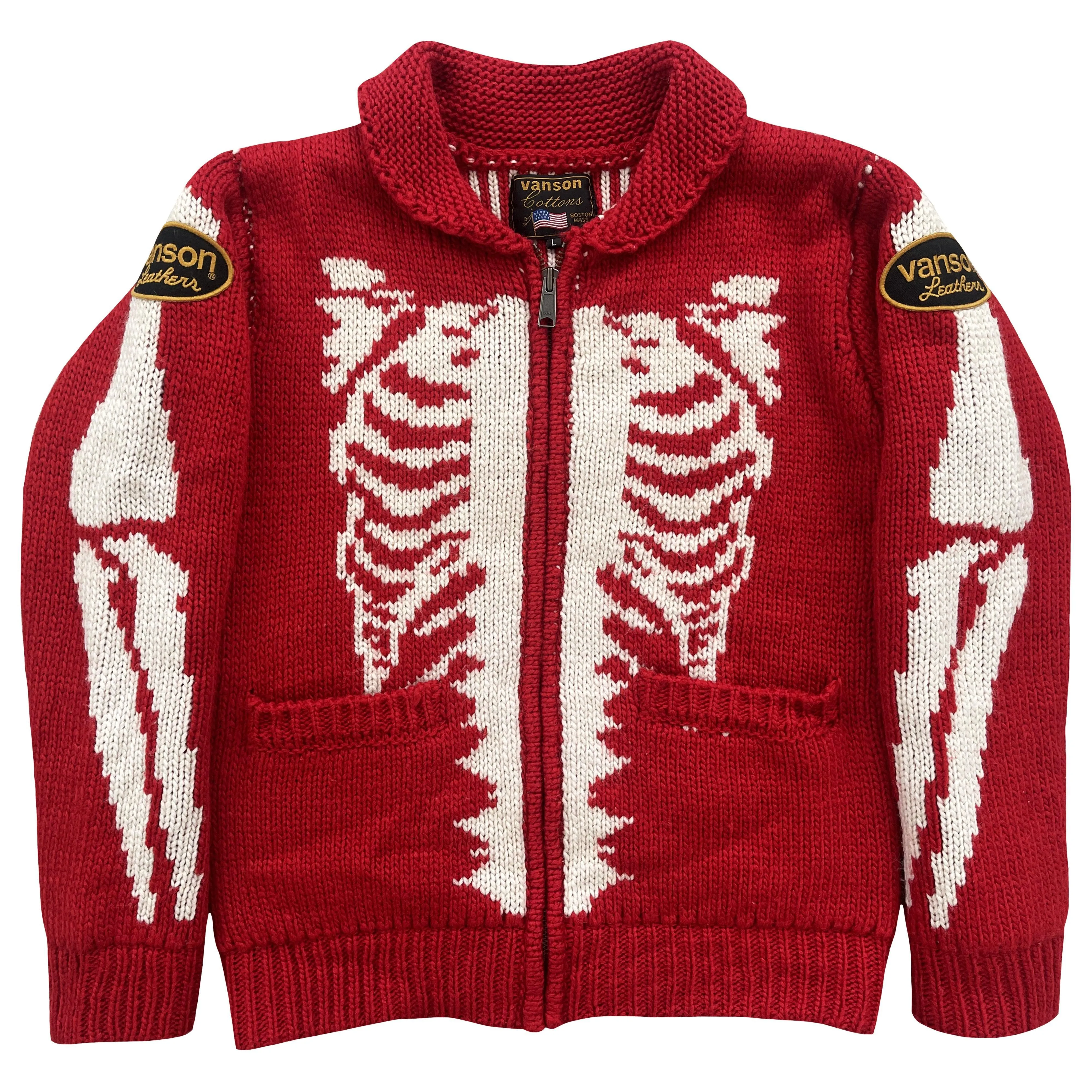 Vanson Leathers Skeleton Cowichan Jumper