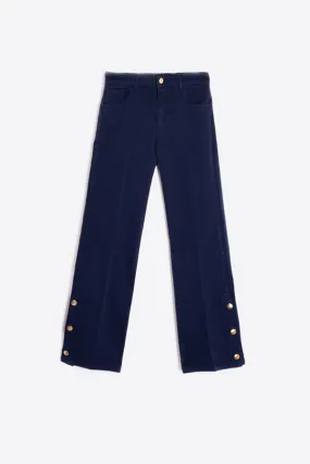 Vilagallo GABRIELLA NAVY BUTTON DETAIL JEANS