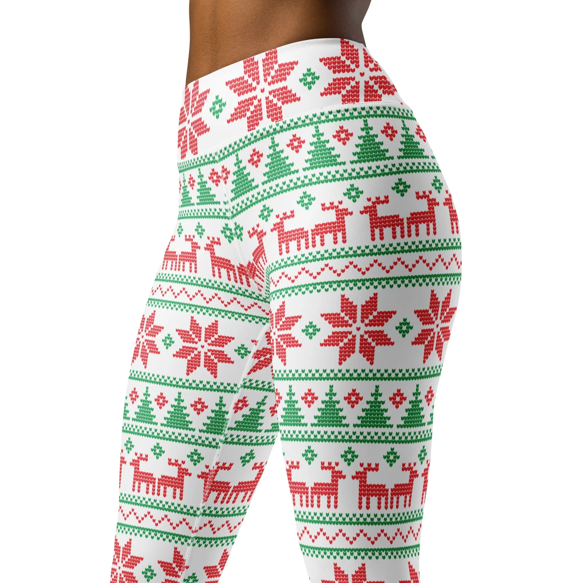 Vintage Knit Print Yoga Leggings