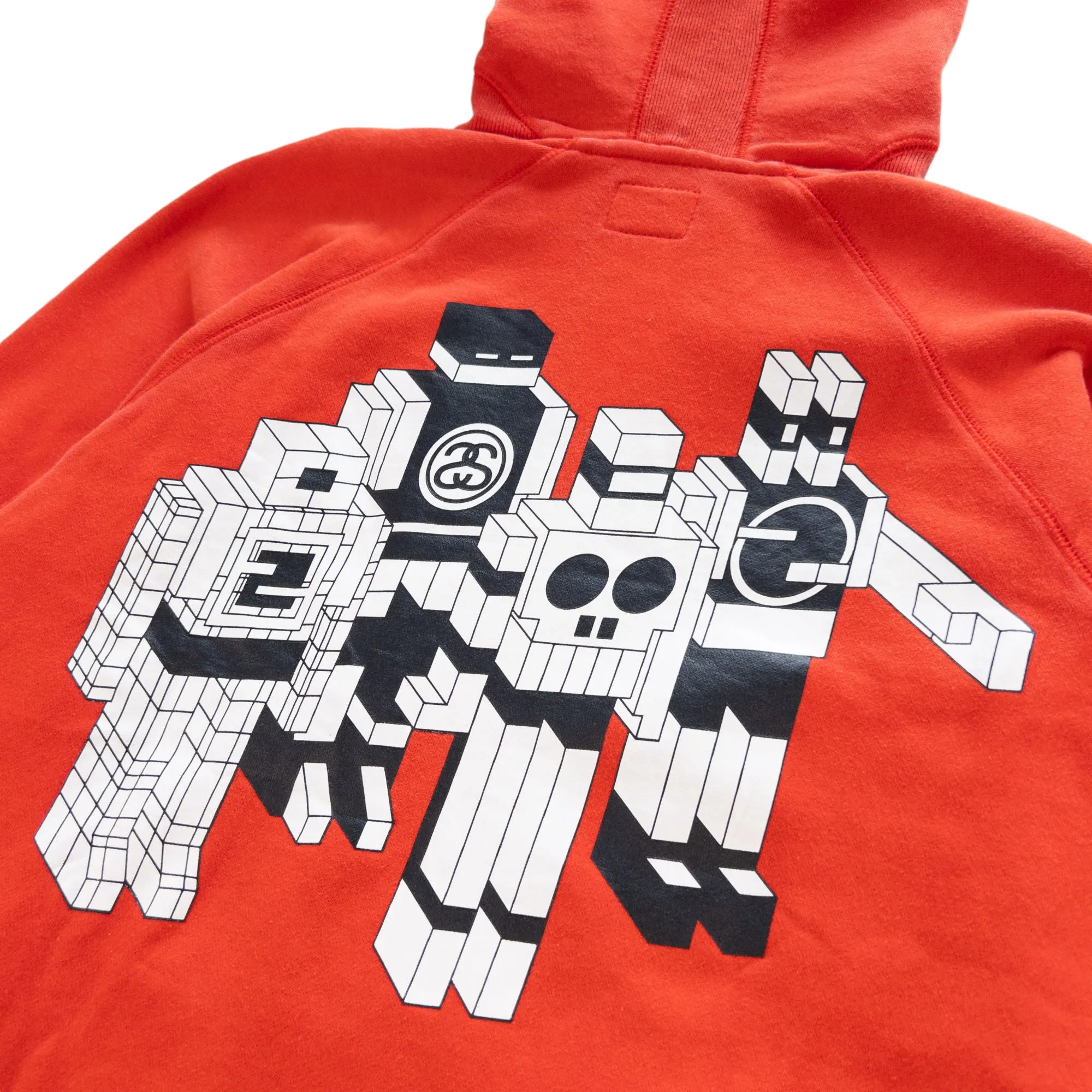 Vintage Stussy Robots Hoodie Size M | Second Wave Vintage