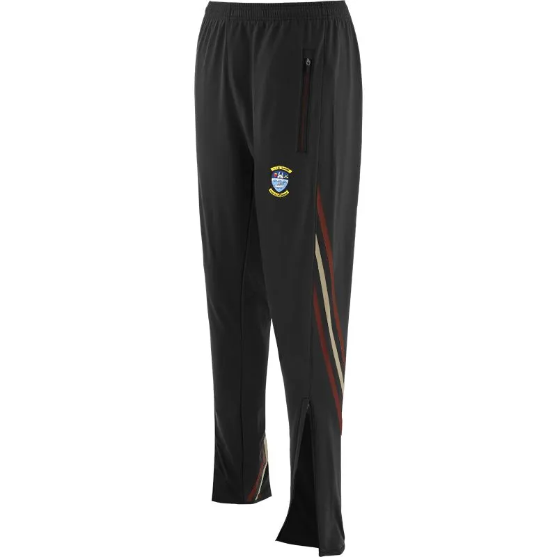 Westmeath GAA Men's Weston Brushed Skinny Tracksuit Bottoms Black / Red / Beige