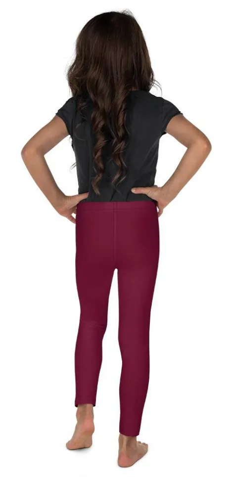 Wine Burgundy Kid's Leggings