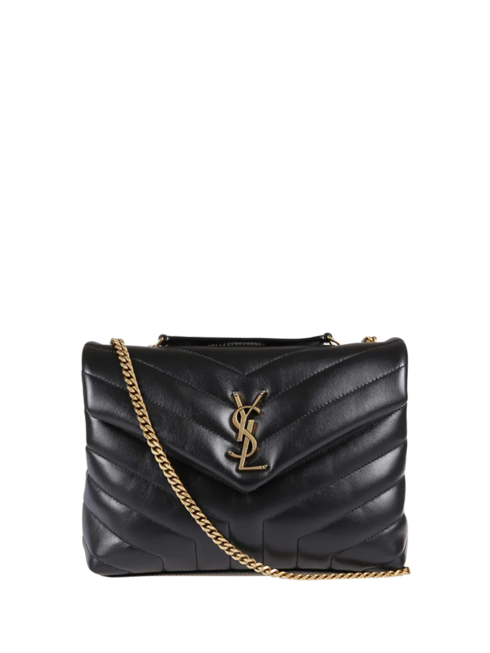 WOMAN SAINT LAURENT BLACK LEATHER LOULOU SMALL BAG