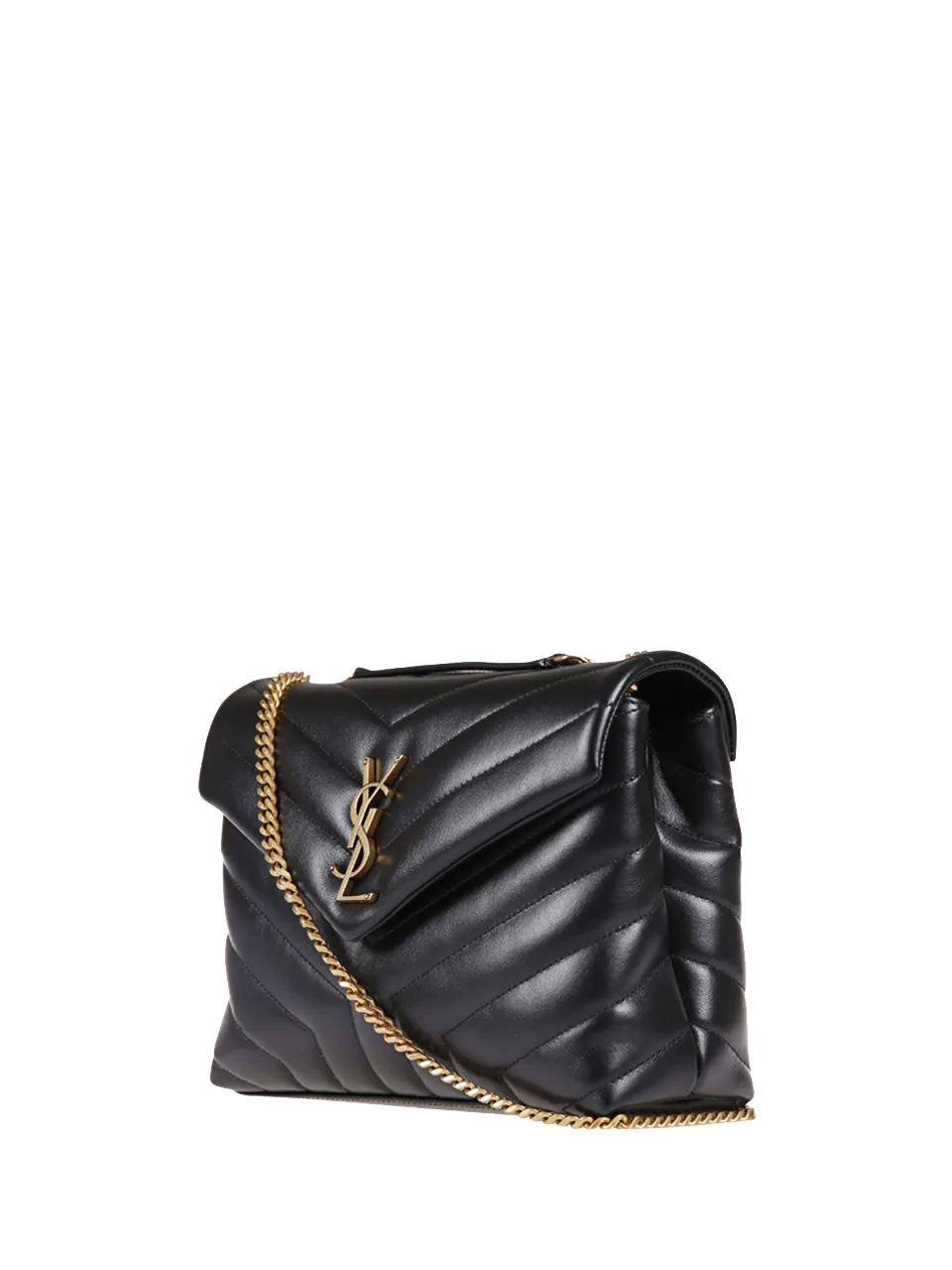 WOMAN SAINT LAURENT BLACK LEATHER LOULOU SMALL BAG